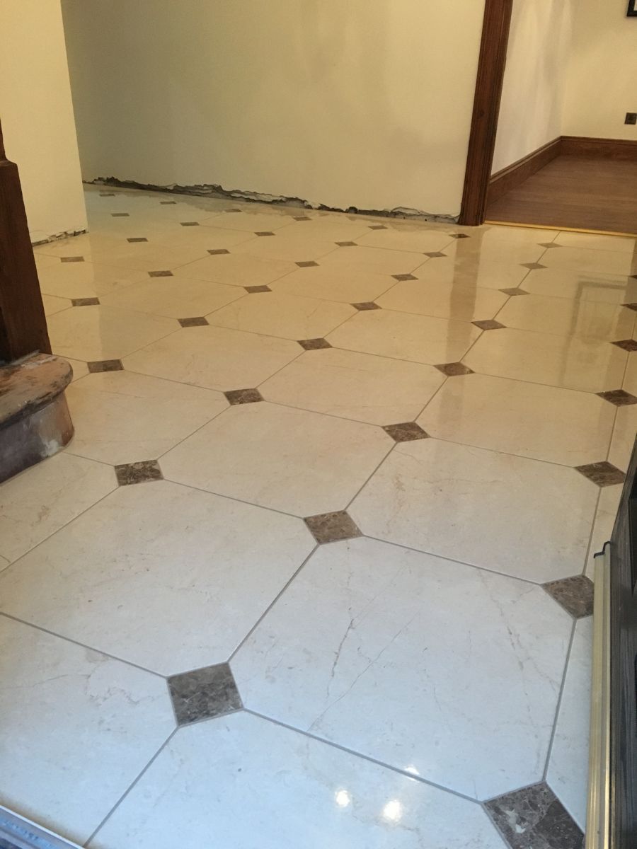 Hallway floor , Porcelain  tile and stone flooring